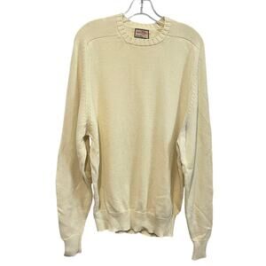 Vintage Alan Paine England Cream Crewneck Cotton Sweater Men’s L